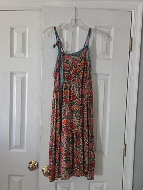 NATURAL LIFE Floral Tie-Shoulder Sundress NWT